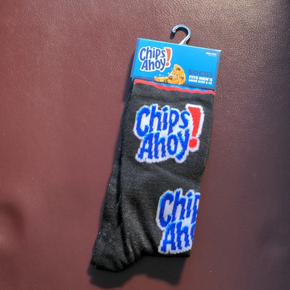 Chips Ahoy! Cookie Socks Black Blue Unisex